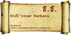 Blüttner Barbara névjegykártya